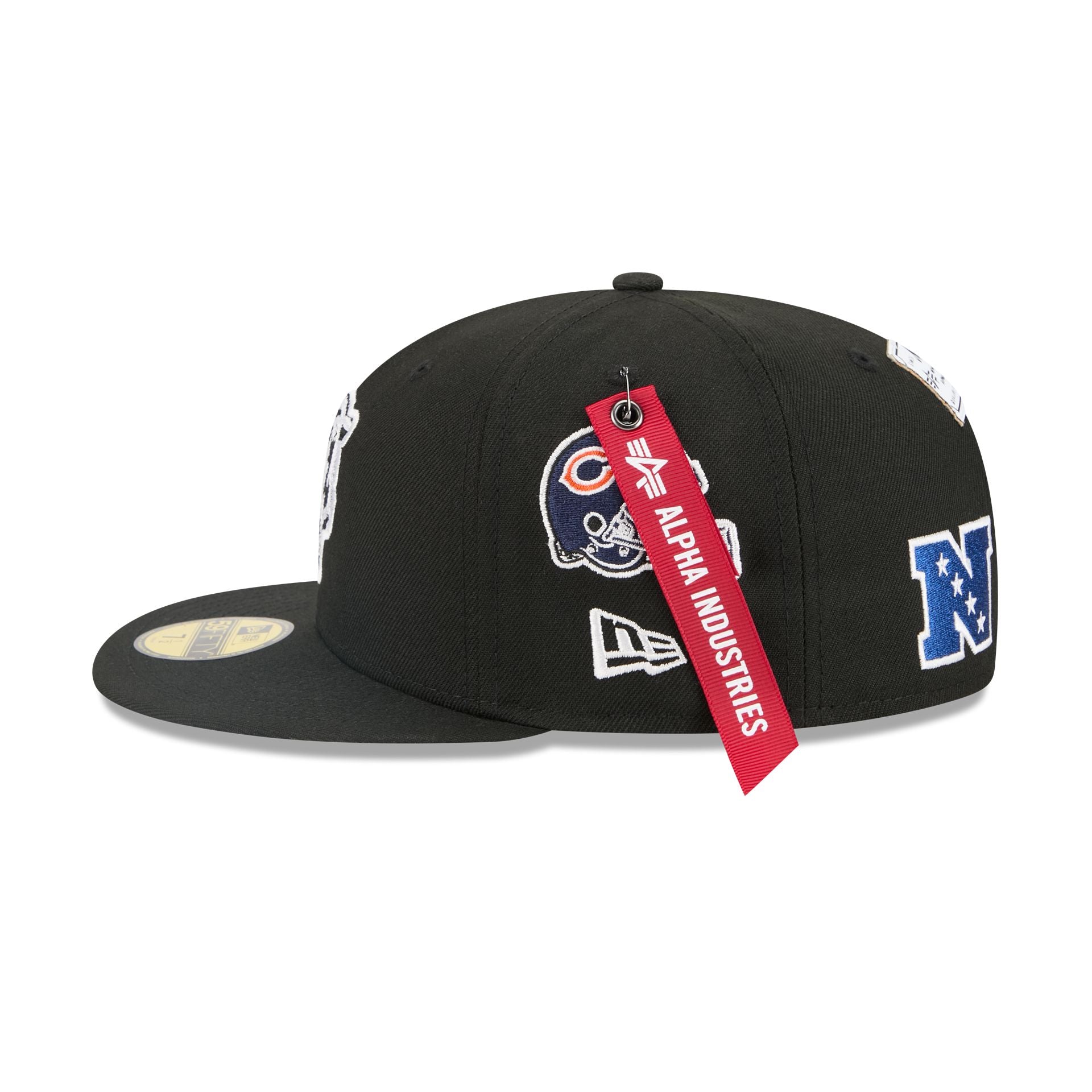 Alpha Industries x Chicago Bears Black 59FIFTY Fitted Hat - Image 4