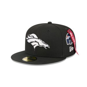 Alpha Industries x Denver Broncos Black 59FIFTY Fitted Hat