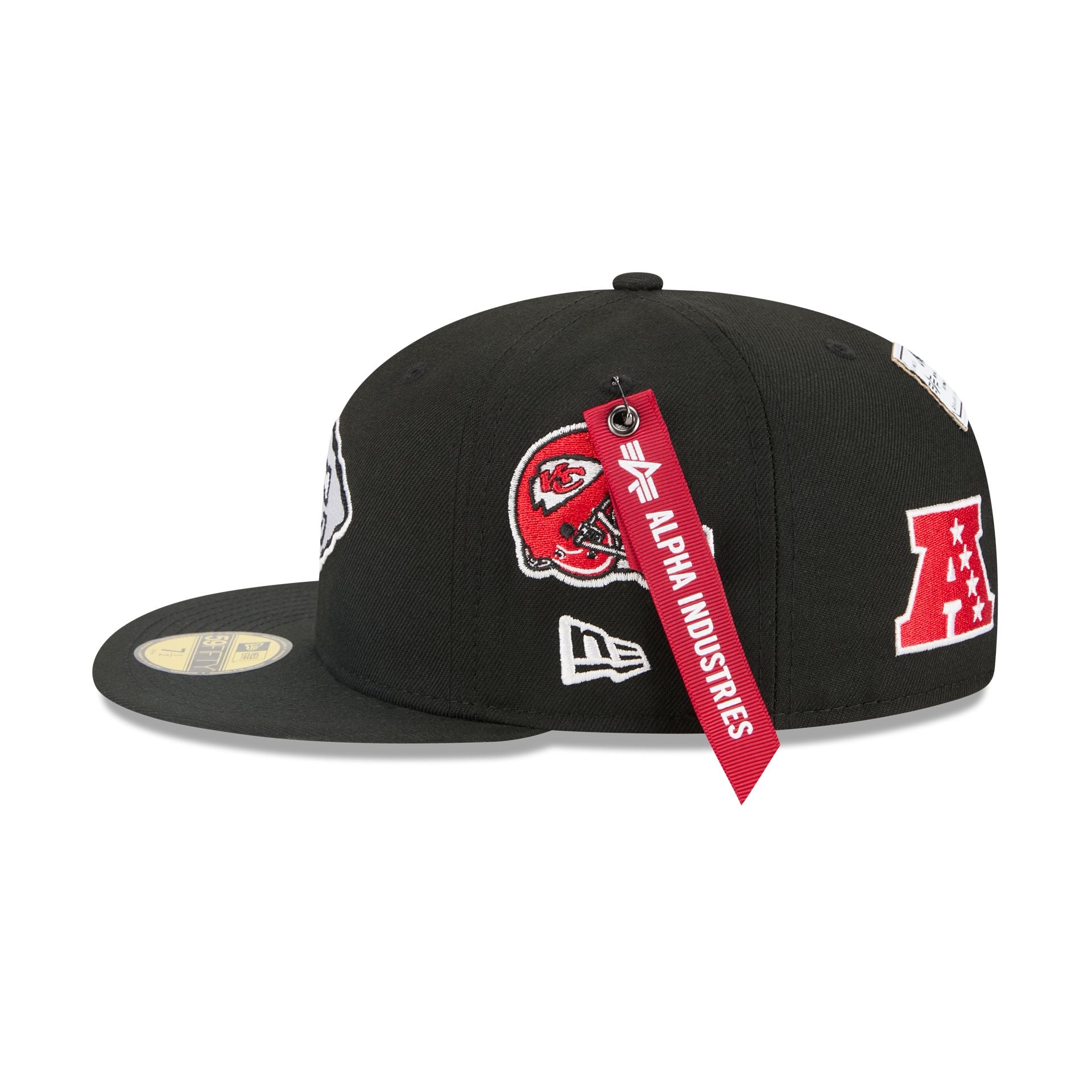 Alpha Industries x Kansas City Chiefs Black 59FIFTY Fitted Hat - Image 4