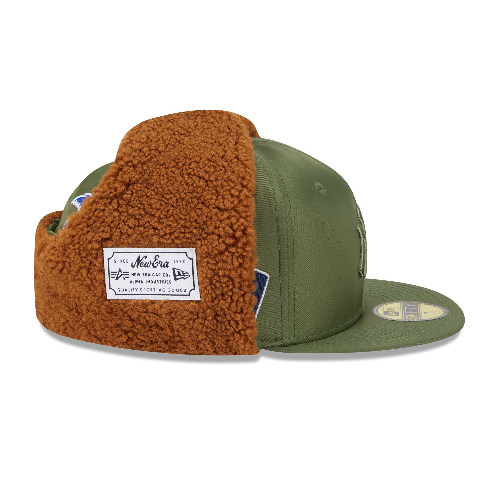 Alpha Industries x New York Yankees Olive Green Dog Ear 59FIFTY Fitted Hat - Image 5
