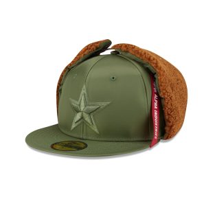 Alpha Industries x Dallas Cowboys Olive Green Dog Ear 59FIFTY Fitted Hat