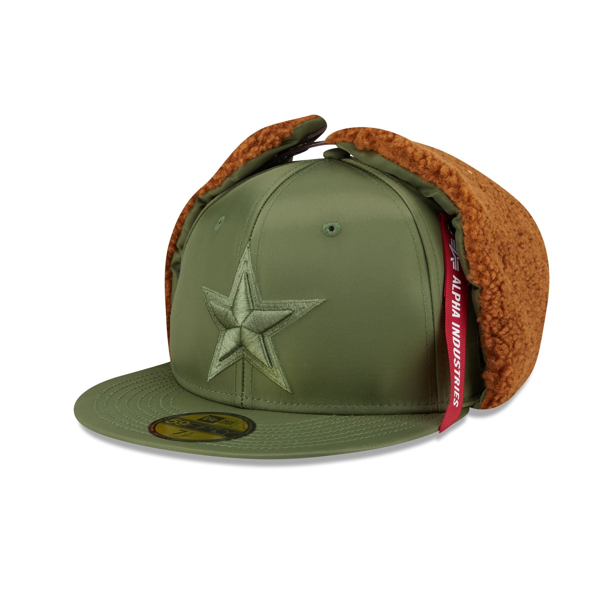 Alpha Industries x Dallas Cowboys Olive Green Dog Ear 59FIFTY Fitted Hat