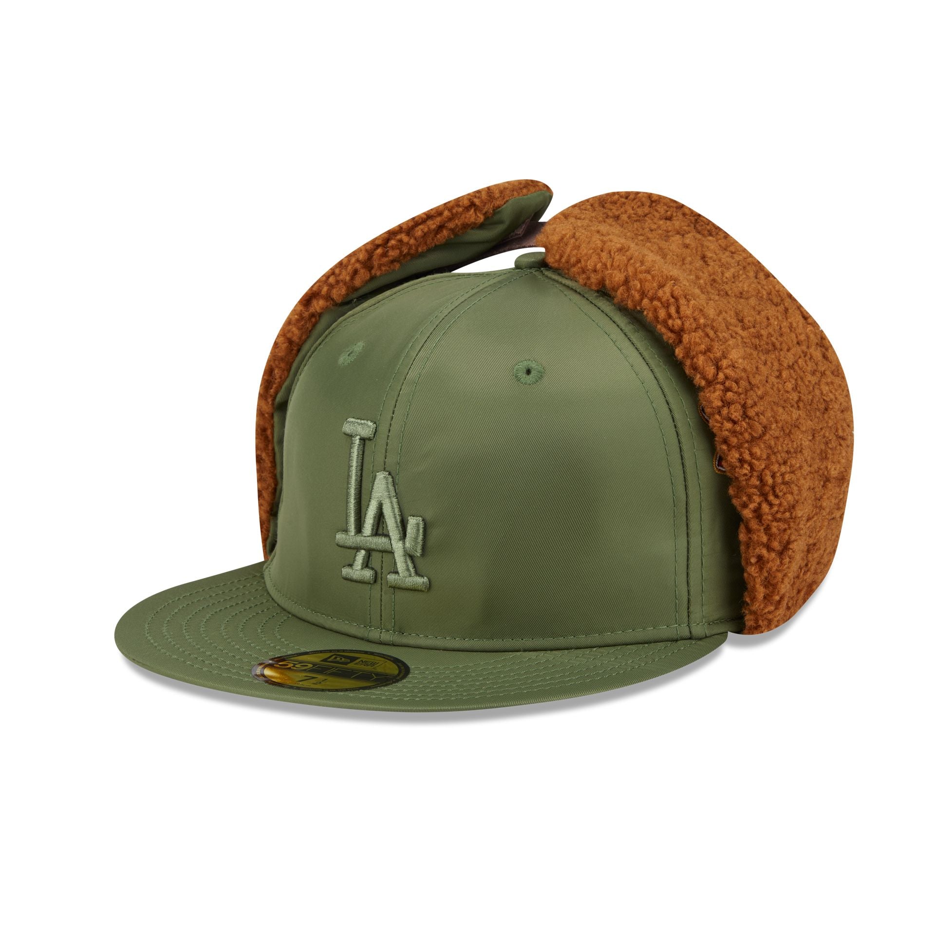 Alpha Industries x Los Angeles Dodgers Olive Green Dog Ear 59FIFTY Fitted Hat