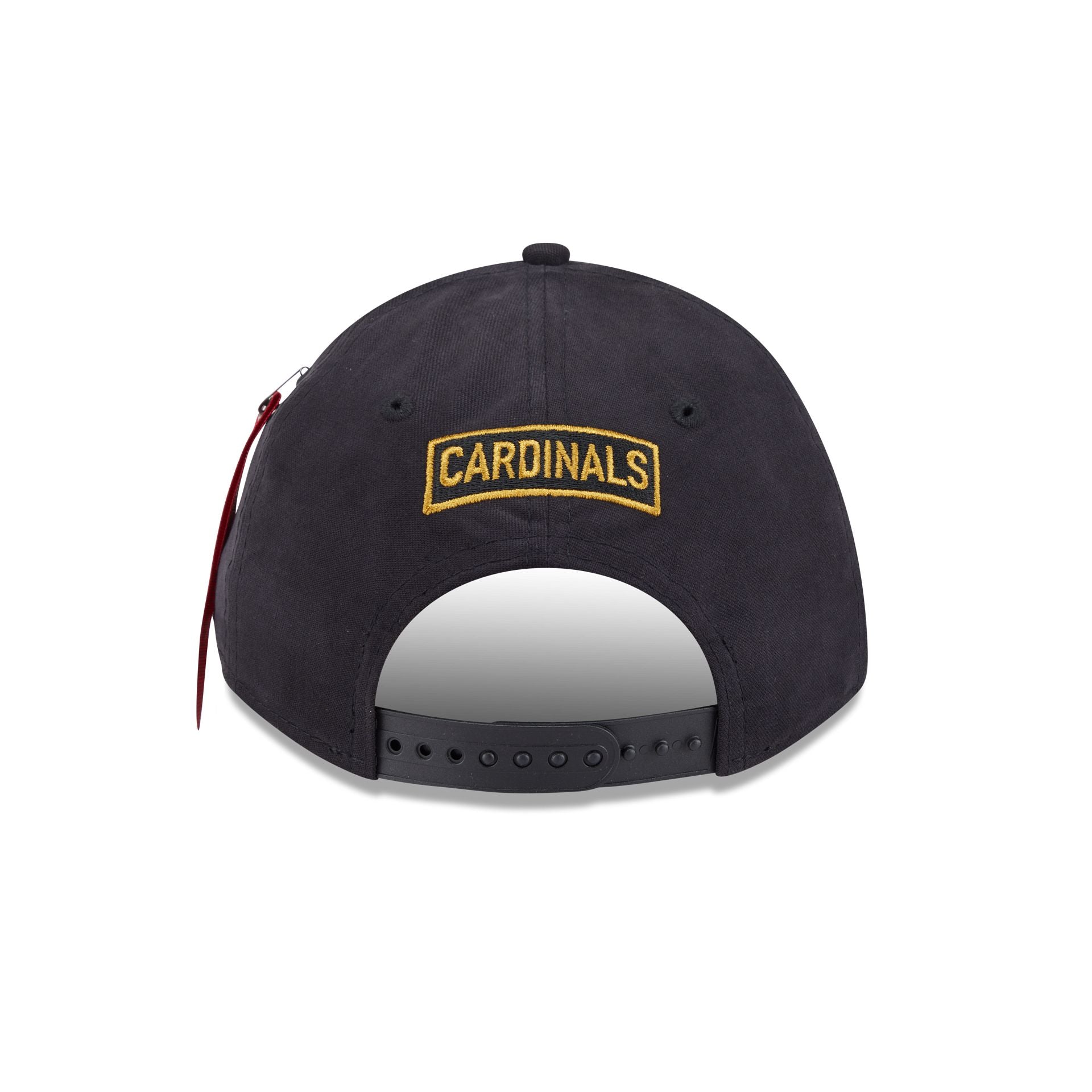 Alpha Industries x St. Louis Cardinals Black 9FORTY M-Crown A-Frame Snapback Hat - Image 6
