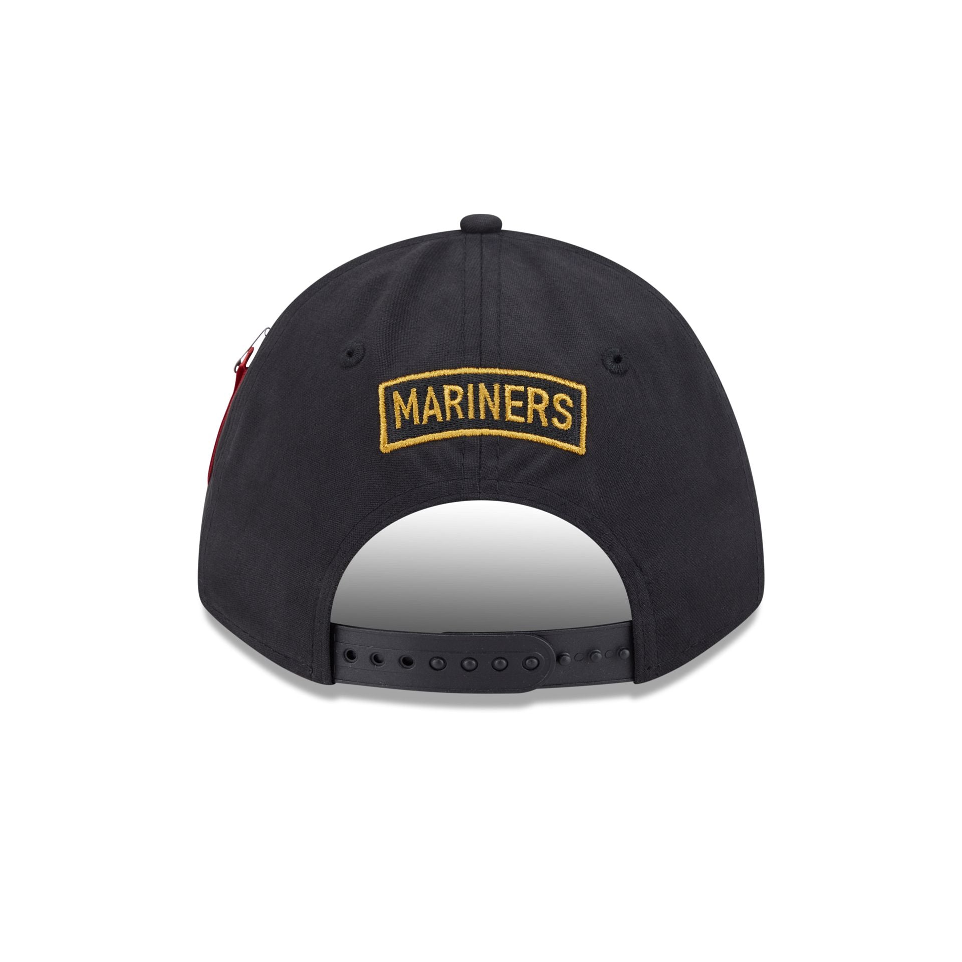 Alpha Industries x Seattle Mariners Black 9FORTY M-Crown A-Frame Snapback Hat - Image 6