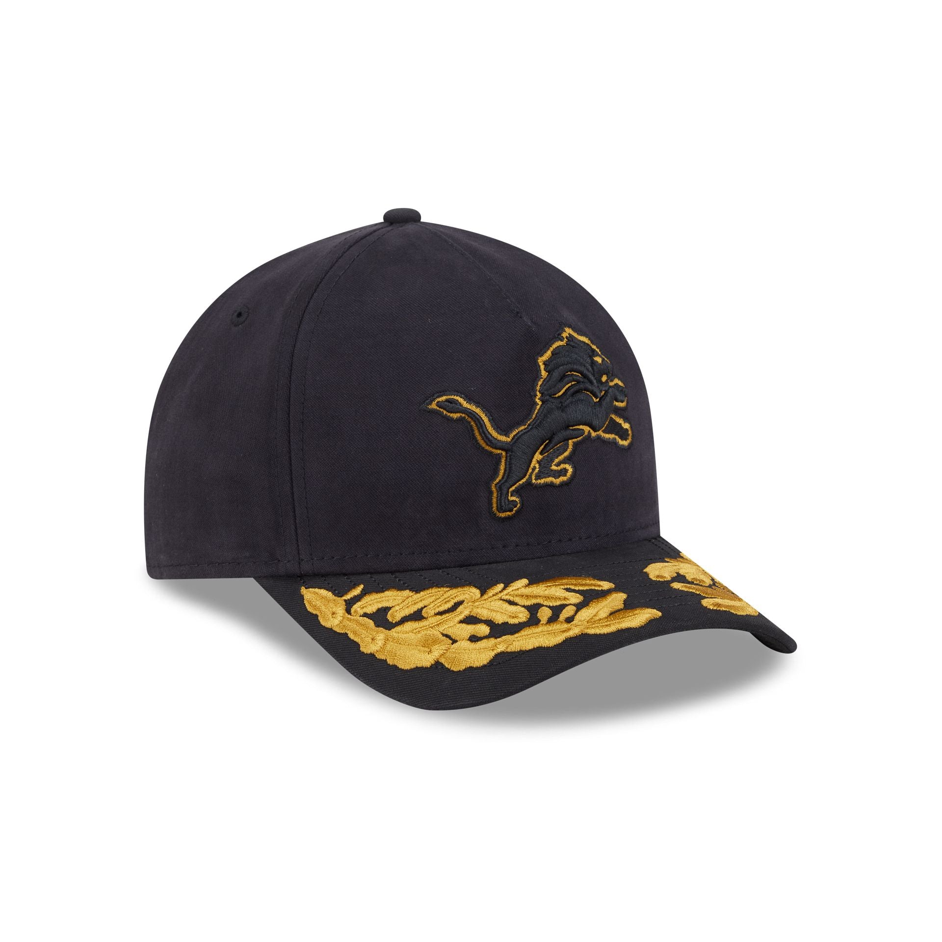Alpha Industries x Detroit Lions Black 9FORTY M-Crown A-Frame Snapback Hat - Image 3