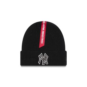 Alpha Industries x New York Yankees Black Cuff Knit Hat