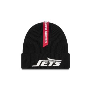 Alpha Industries x New York Jets Black Cuff Knit Hat
