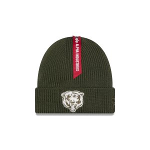 Alpha Industries x Chicago Bears Olive Green Cuff Knit Hat