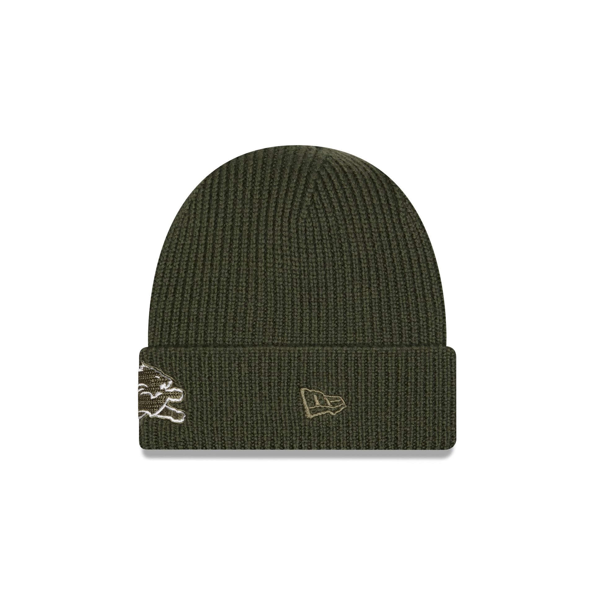 Alpha Industries x Detroit Lions Olive Green Cuff Knit Hat - Image 2