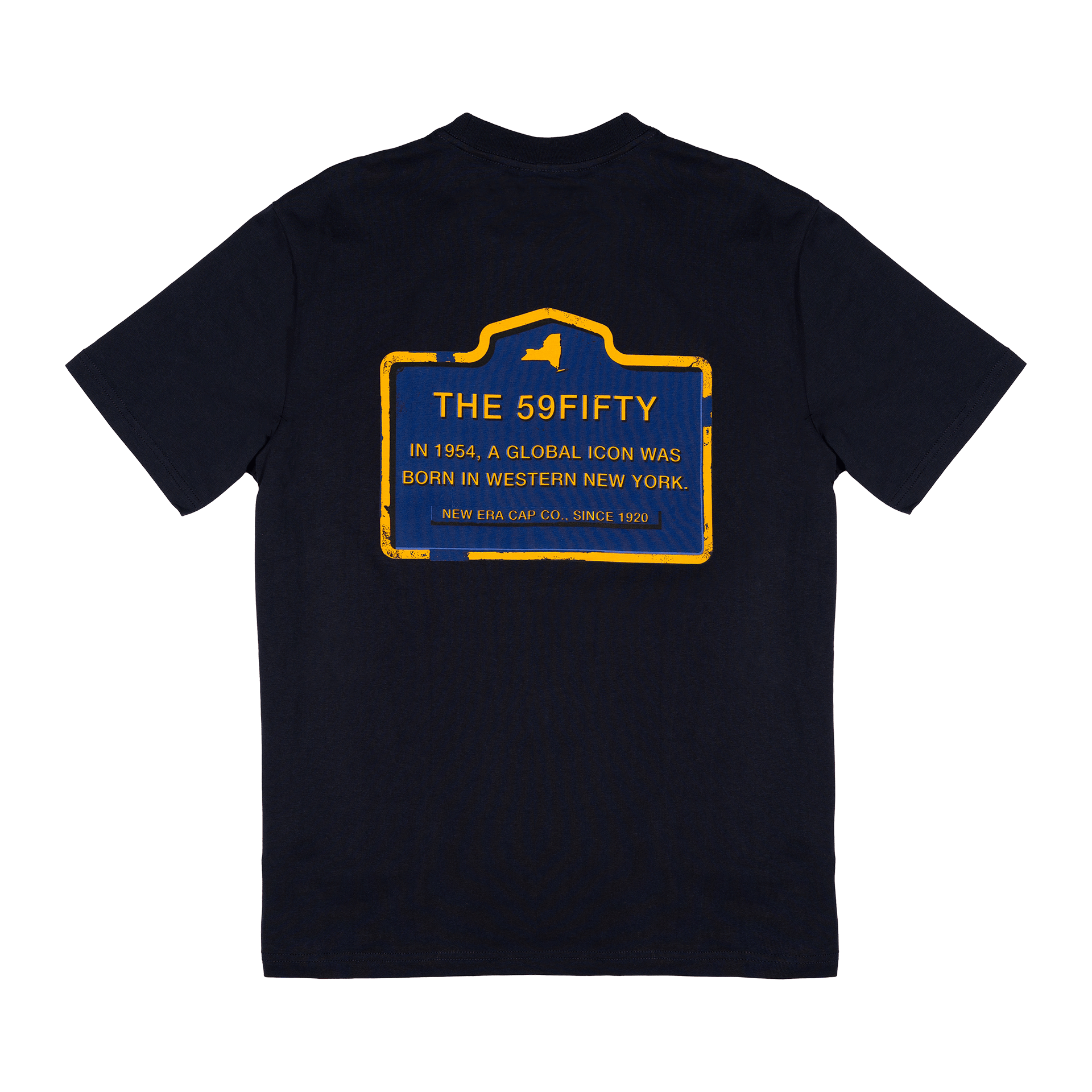New Era Branded Landmark Navy T-Shirt - Image 2