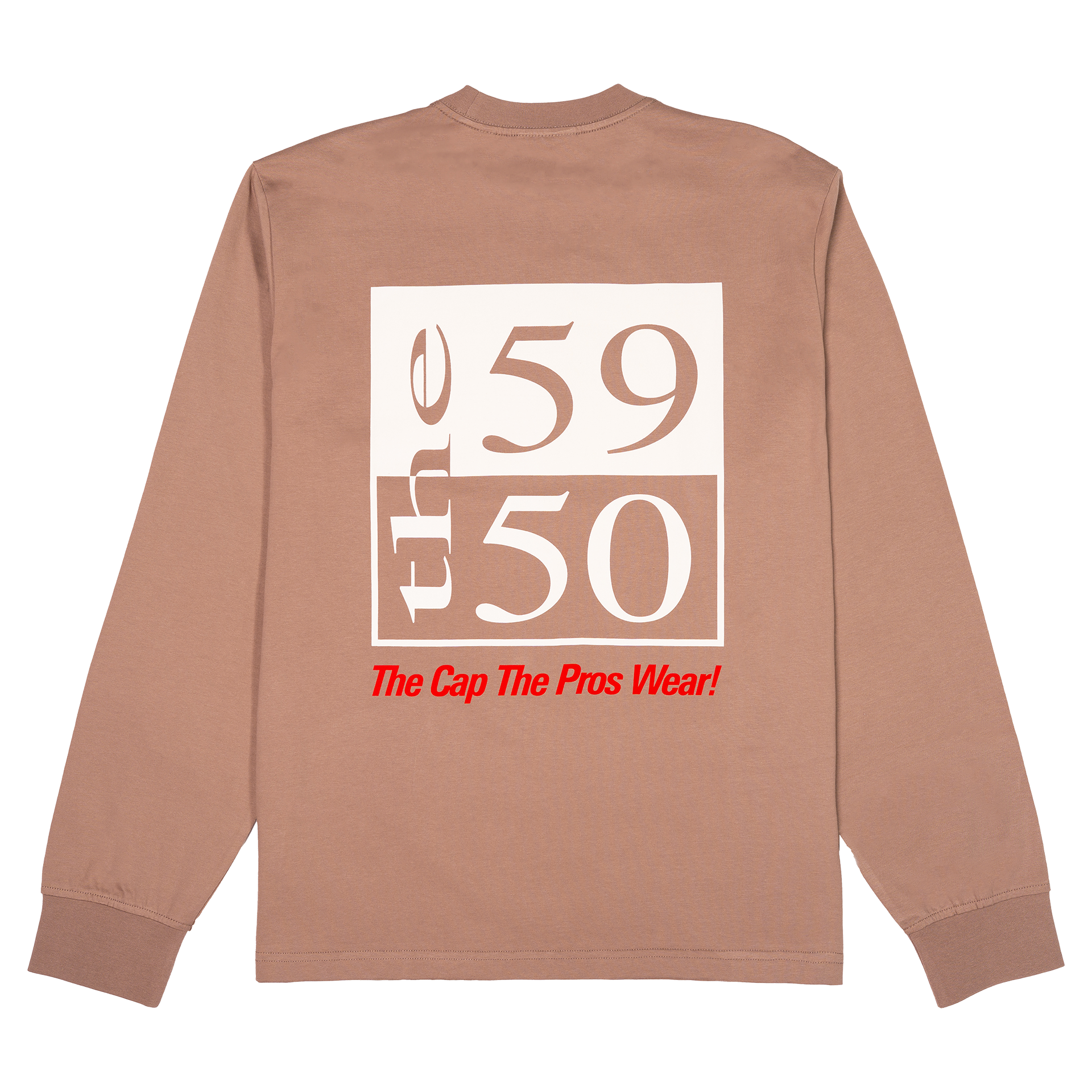 New Era Branded 59FIFTY Archivist Taupe Gray Long Sleeve T-Shirt - Image 2