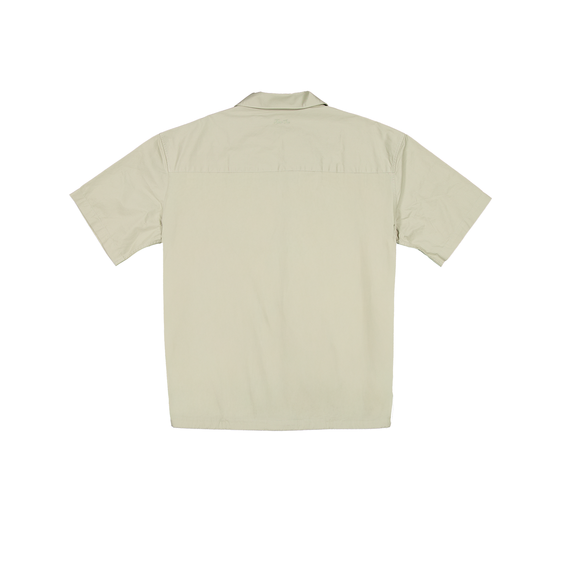 New Era Branded Resort Abbey Stone Open Collared Shirt - Image 3