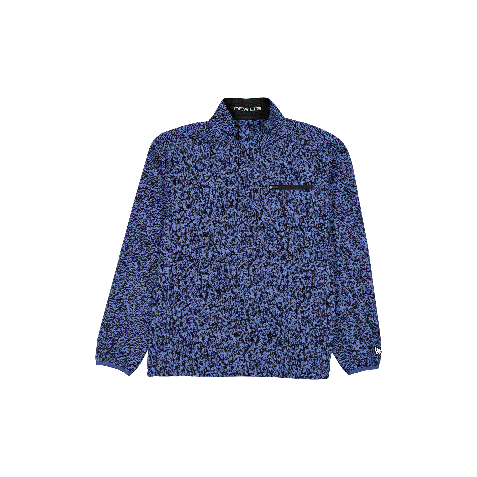 New Era Branded Indigo Bark Print Golf Half-Zip