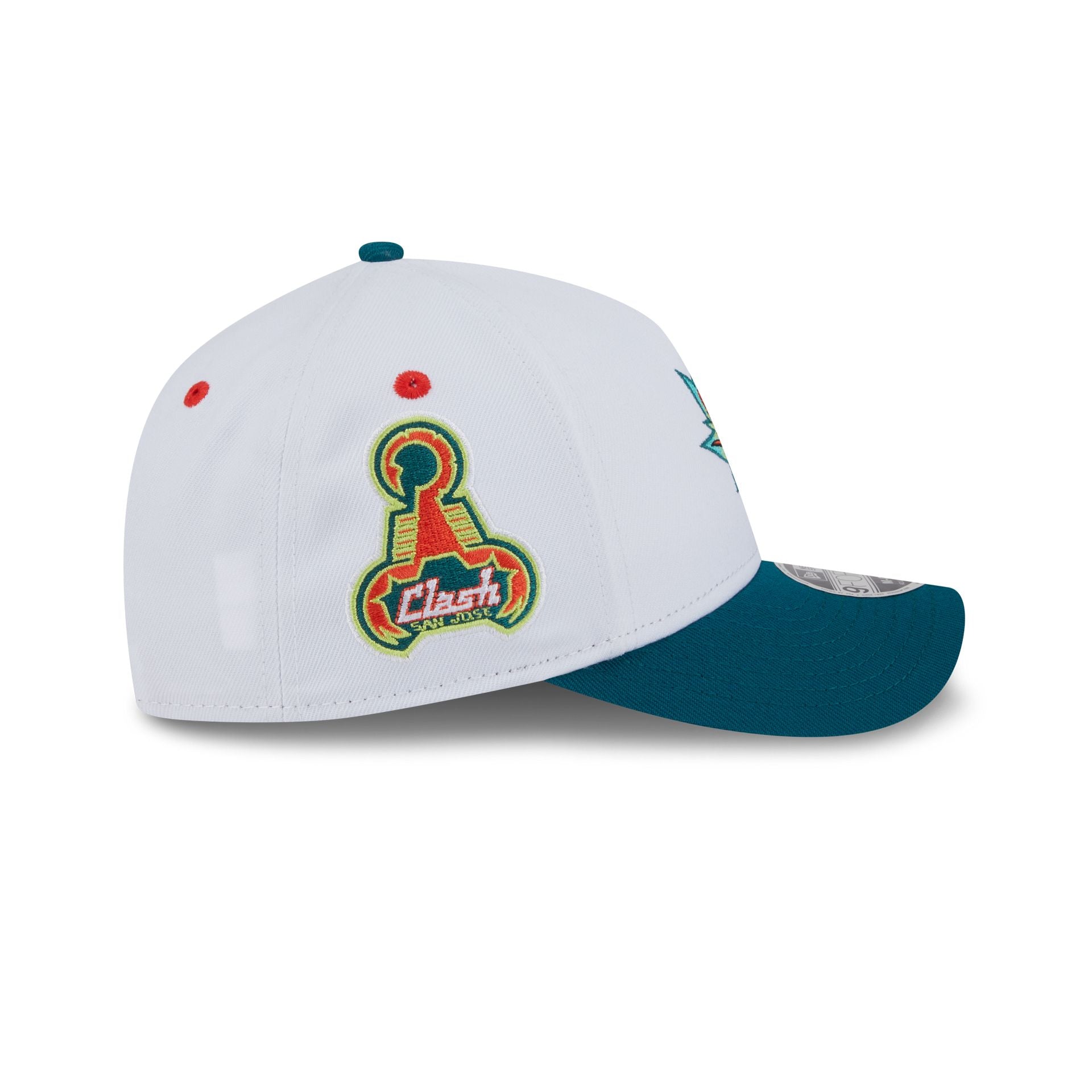 San Jose Earthquakes 2025 Jersey Hook White 9FORTY M-Crown A-Frame Snapback Hat - Image 4