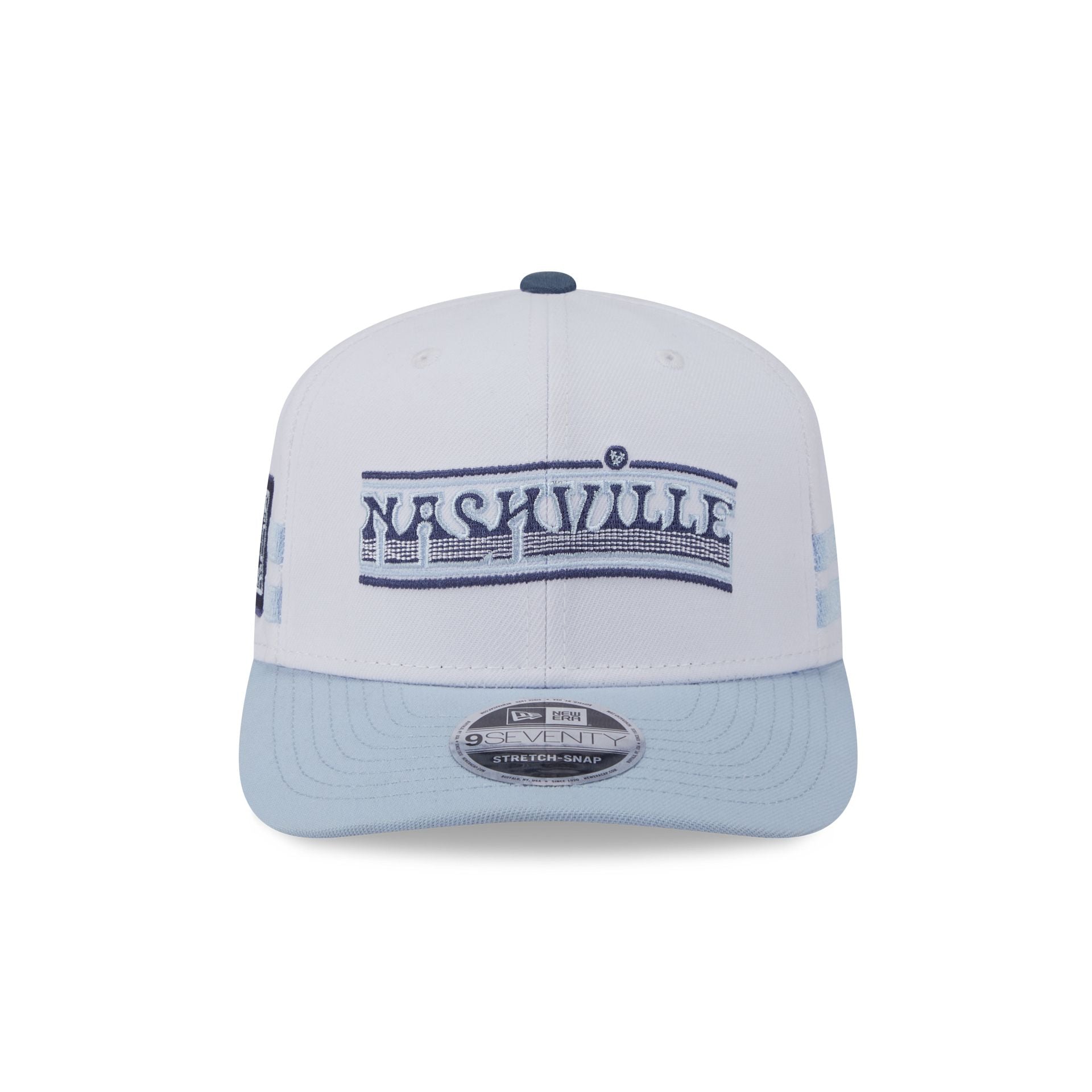 Nashville SC 2025 Jersey Hook White 9SEVENTY Stretch-Snap Hat - Image 2