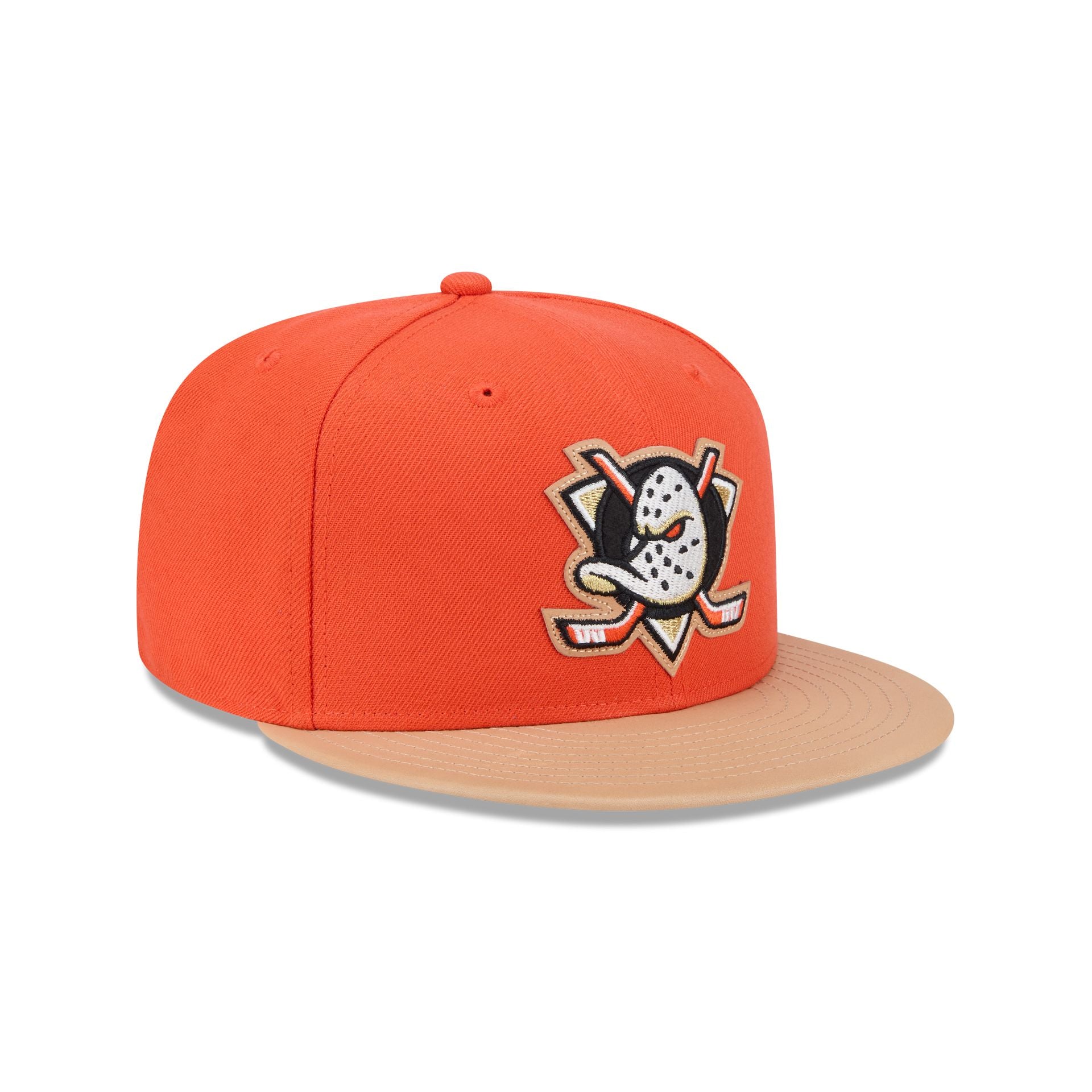 Anaheim Ducks Leather Visor 59FIFTY Fitted Hat - Image 3
