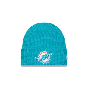 Miami Dolphins Waffle Stitch Knit Beanie Hat