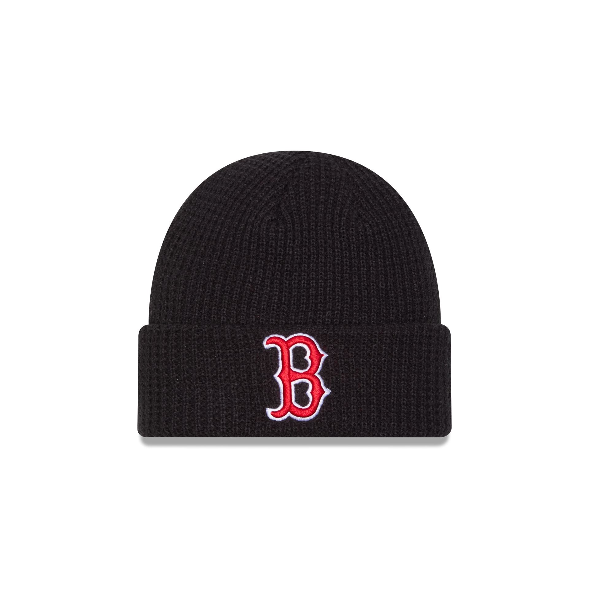Boston Red Sox Waffle Stitch Knit Beanie Hat