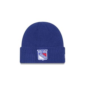 New York Rangers Waffle Stitch Knit Beanie Hat