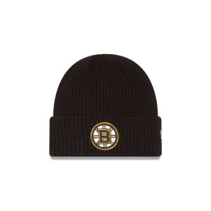 Boston Bruins Waffle Stitch Knit Beanie Hat