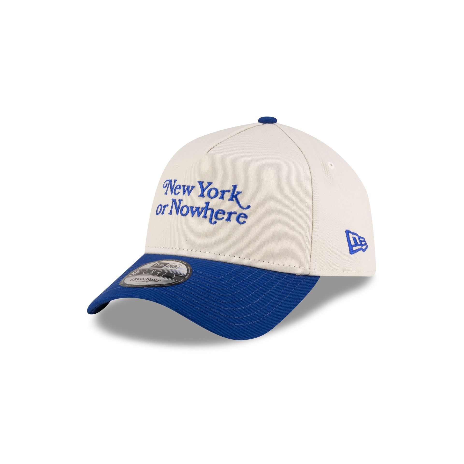 New York or Nowhere x New York Mets Chrome White Wordmark 9FORTY A-Frame Snapback Hat - Image 3