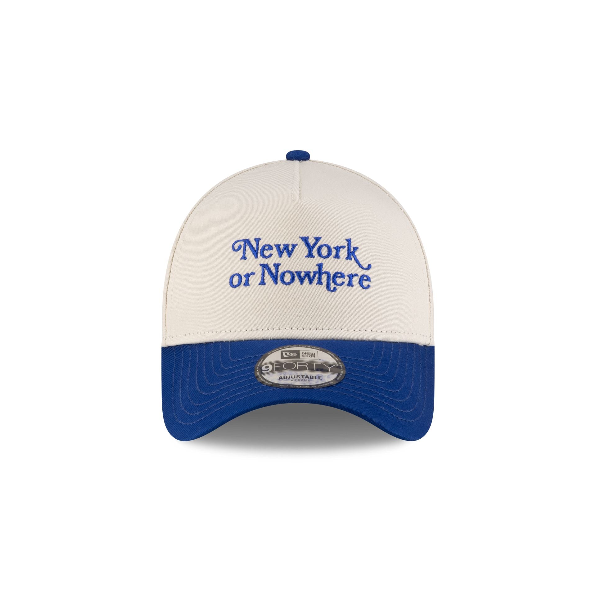New York or Nowhere x New York Mets Chrome White Wordmark 9FORTY A-Frame Snapback Hat - Image 2