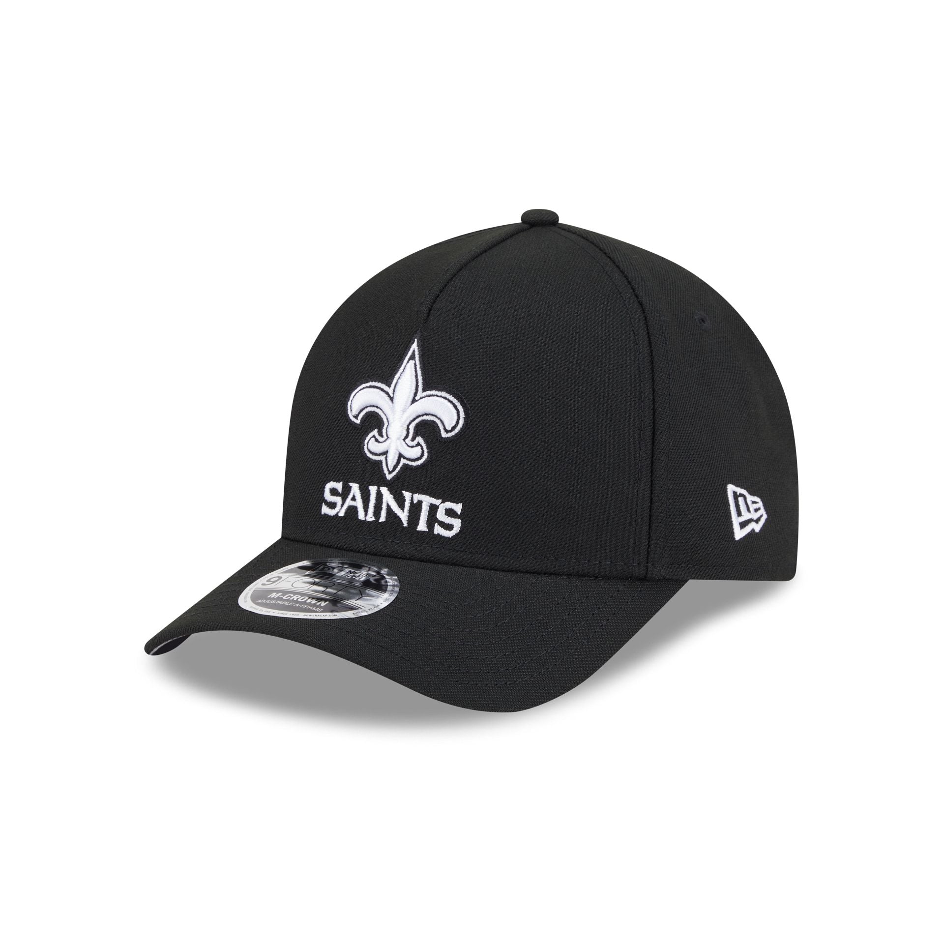 New Orleans Saints Black & White 9FORTY M-Crown A-Frame Snapback Hat