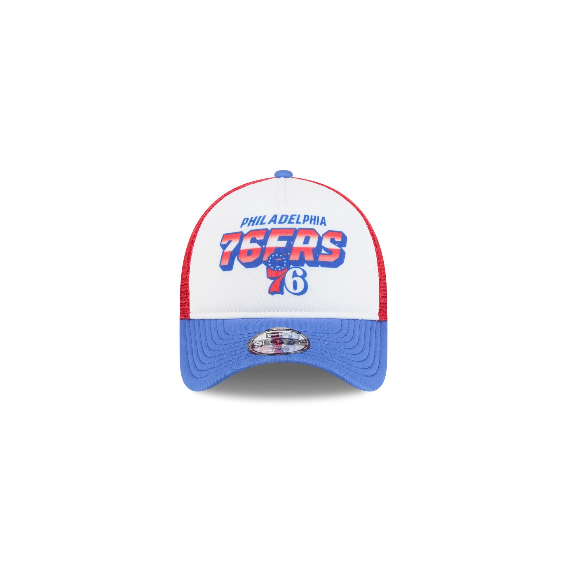 Philadelphia 76ers Shine Kids 9FORTY A-Frame Trucker Hat - Image 2