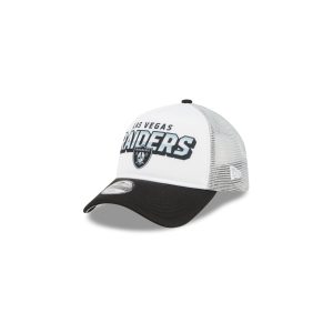 Las Vegas Raiders Shine Kids 9FORTY A-Frame Trucker Hat
