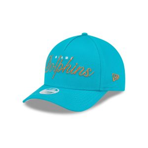 Miami Dolphins Metallic Women's 9FORTY M-Crown A-Frame Snapback Hat