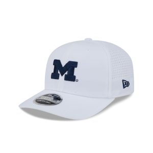 Michigan Wolverines Optic White Performance 9SEVENTY Stretch-Snap Hat
