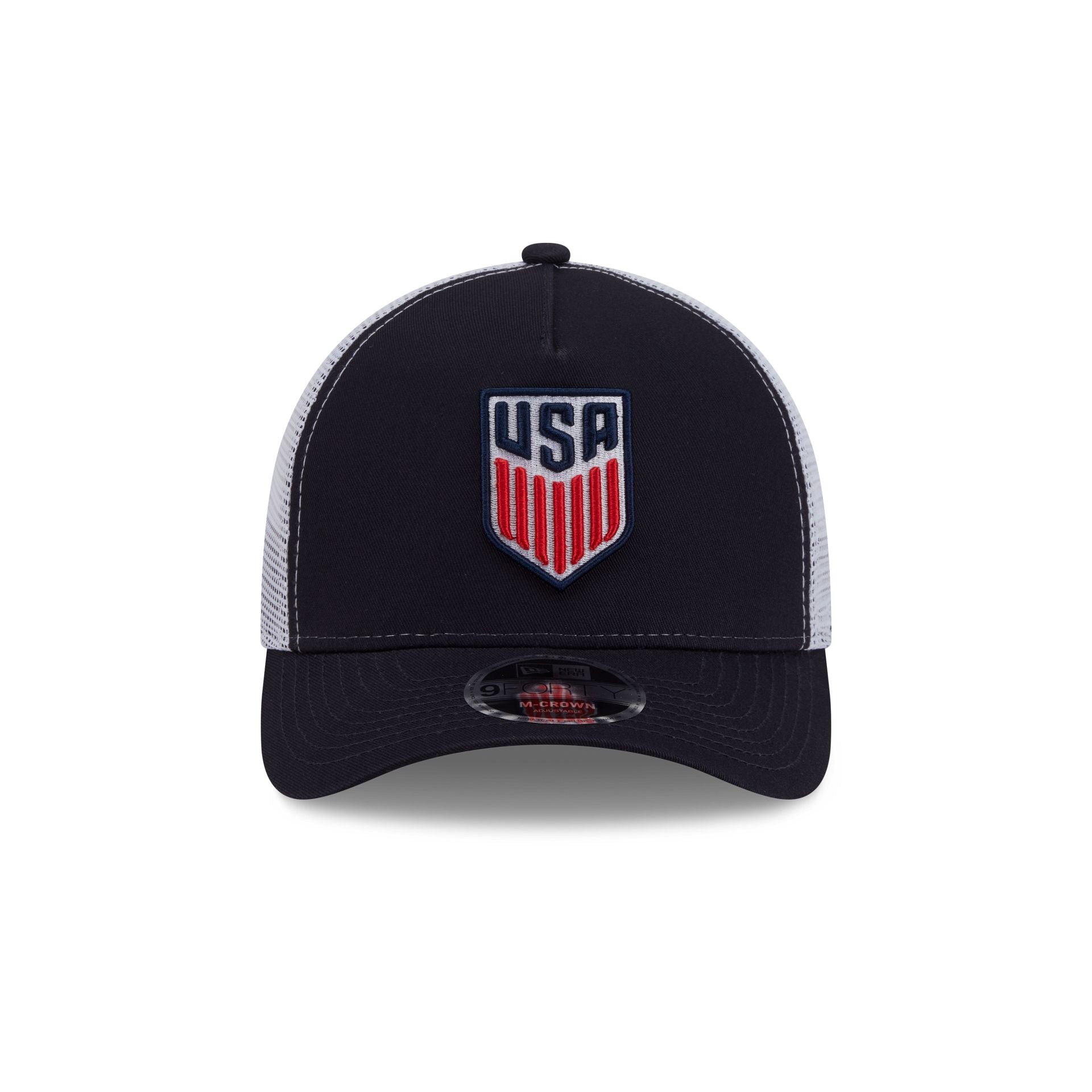 US Soccer Men's National Team Navy 9FORTY M-Crown A-Frame Trucker Hat - Image 2