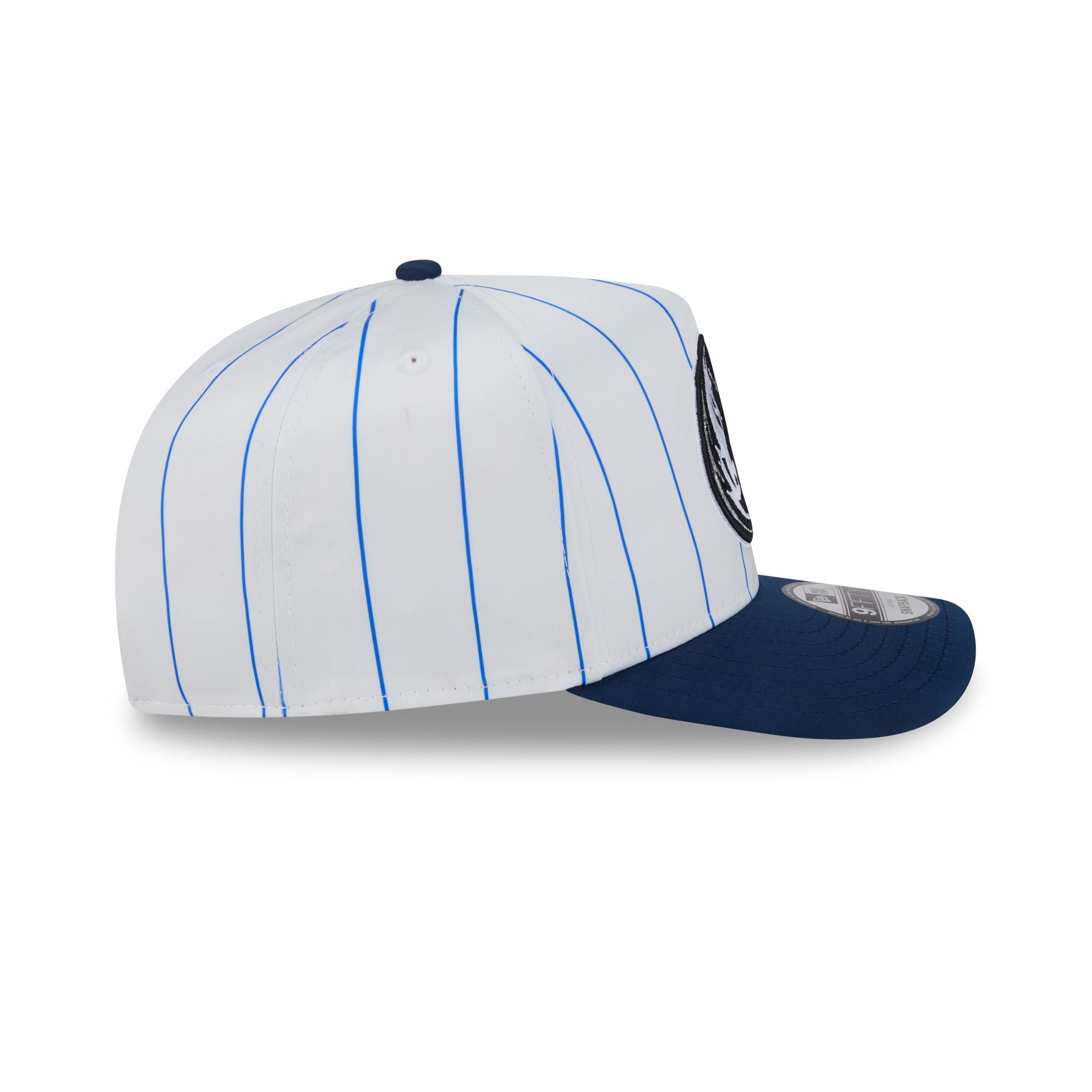 Dallas Mavericks Satin Pinstripe 9FIFTY A-Frame Snapback Hat - Image 9