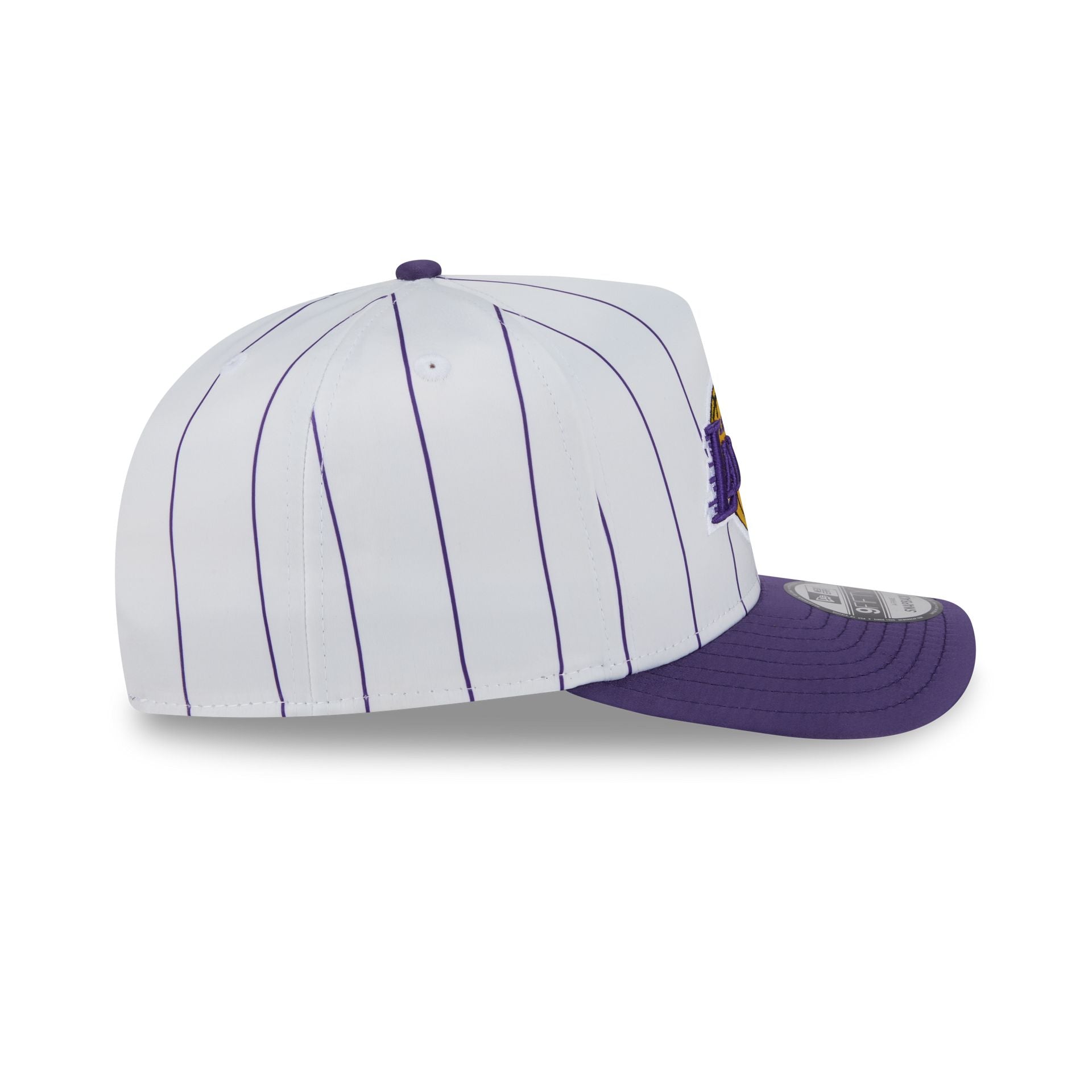 Los Angeles Lakers Satin Pinstripe 9FIFTY A-Frame Snapback Hat - Image 5