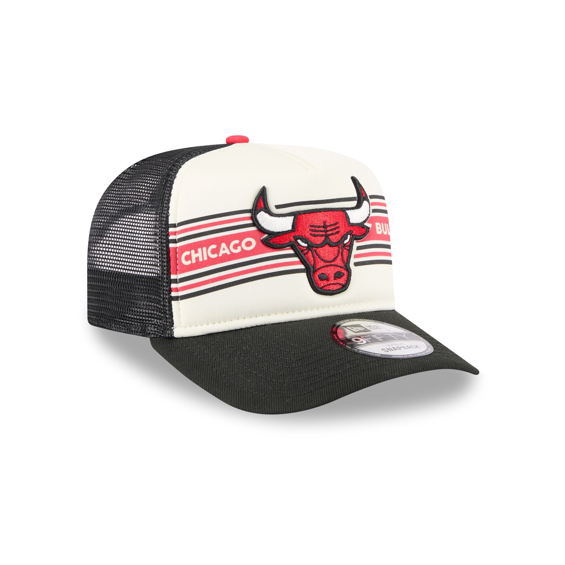 Chicago Bulls Banner 9FIFTY A-Frame Trucker Hat - Image 3