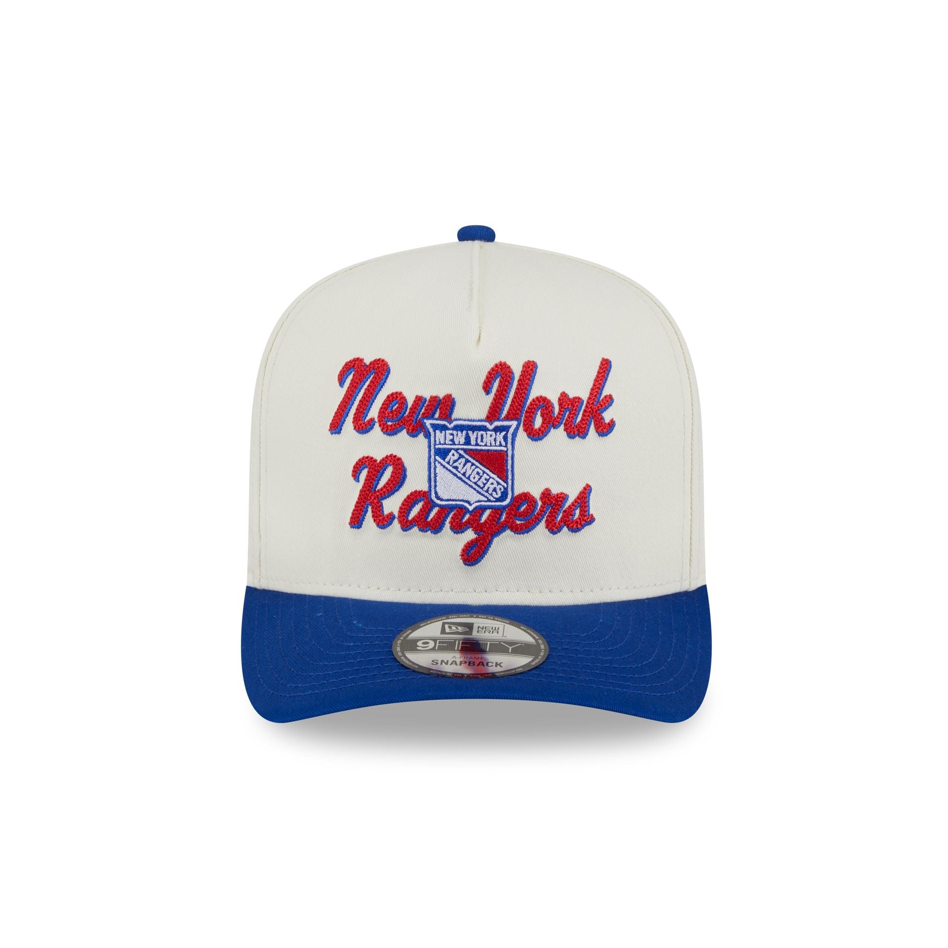 New York Rangers Chainstitch 9FIFTY A-Frame Snapback Hat - Image 2