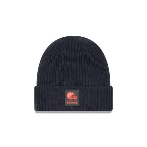 Cleveland Browns 2025 Sideline Cold Weather Steel Clouds Cuff Knit Beanie