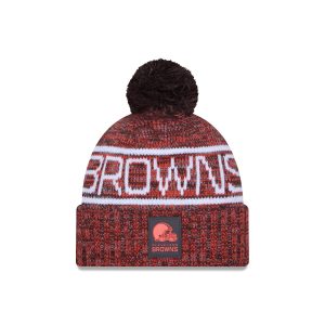 Cleveland Browns 2025 Sideline Cold Weather Pom Knit Hat