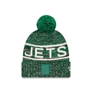 New York Jets 2025 Sideline Cold Weather Pom Knit Hat