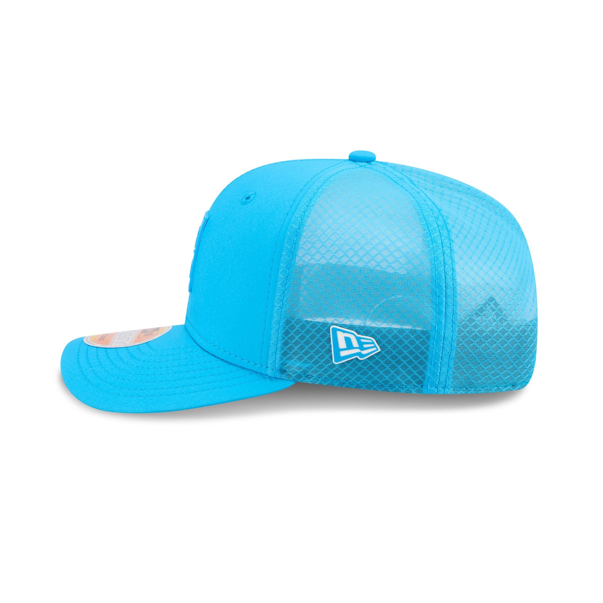 Carolina Panthers 2025 Sideline Hot Weather 9SEVENTY Trucker Hat - Image 4