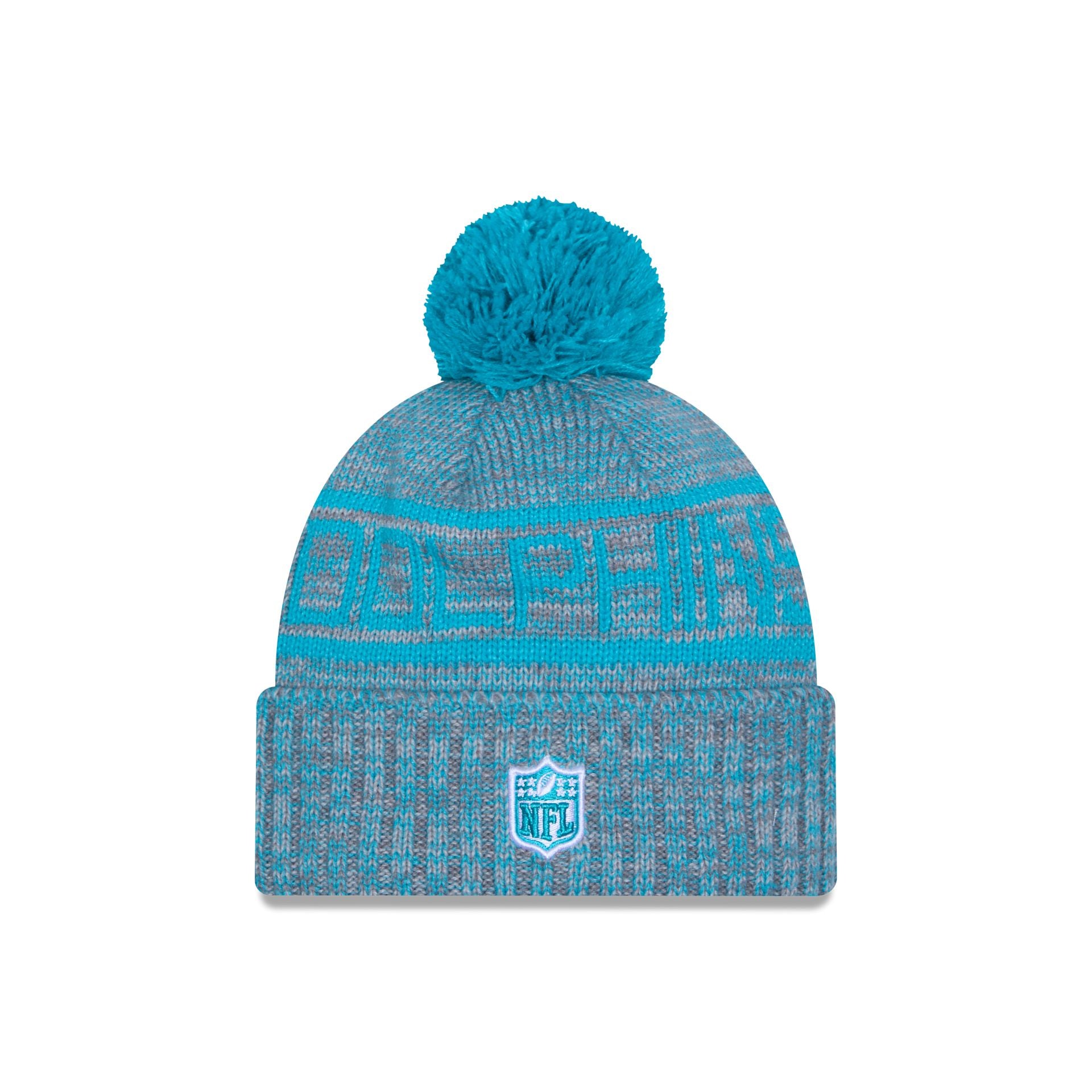 Miami Dolphins 2025 Sideline Cold Weather Gray Pom Knit Hat - Image 3