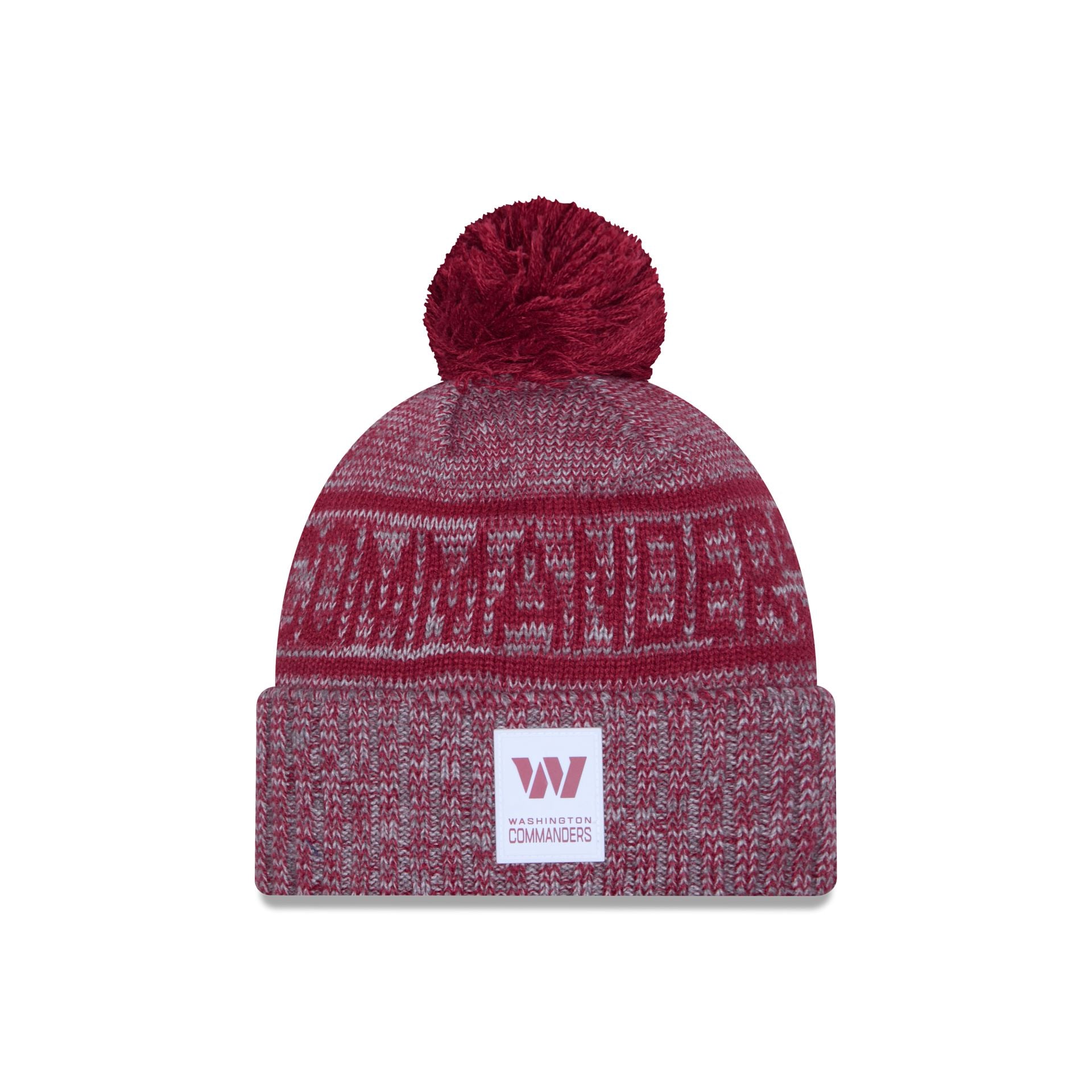 Washington Commanders 2025 Sideline Cold Weather Gray Pom Knit Hat