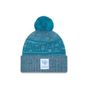 Jacksonville Jaguars 2025 Sideline Cold Weather Gray Pom Knit Hat