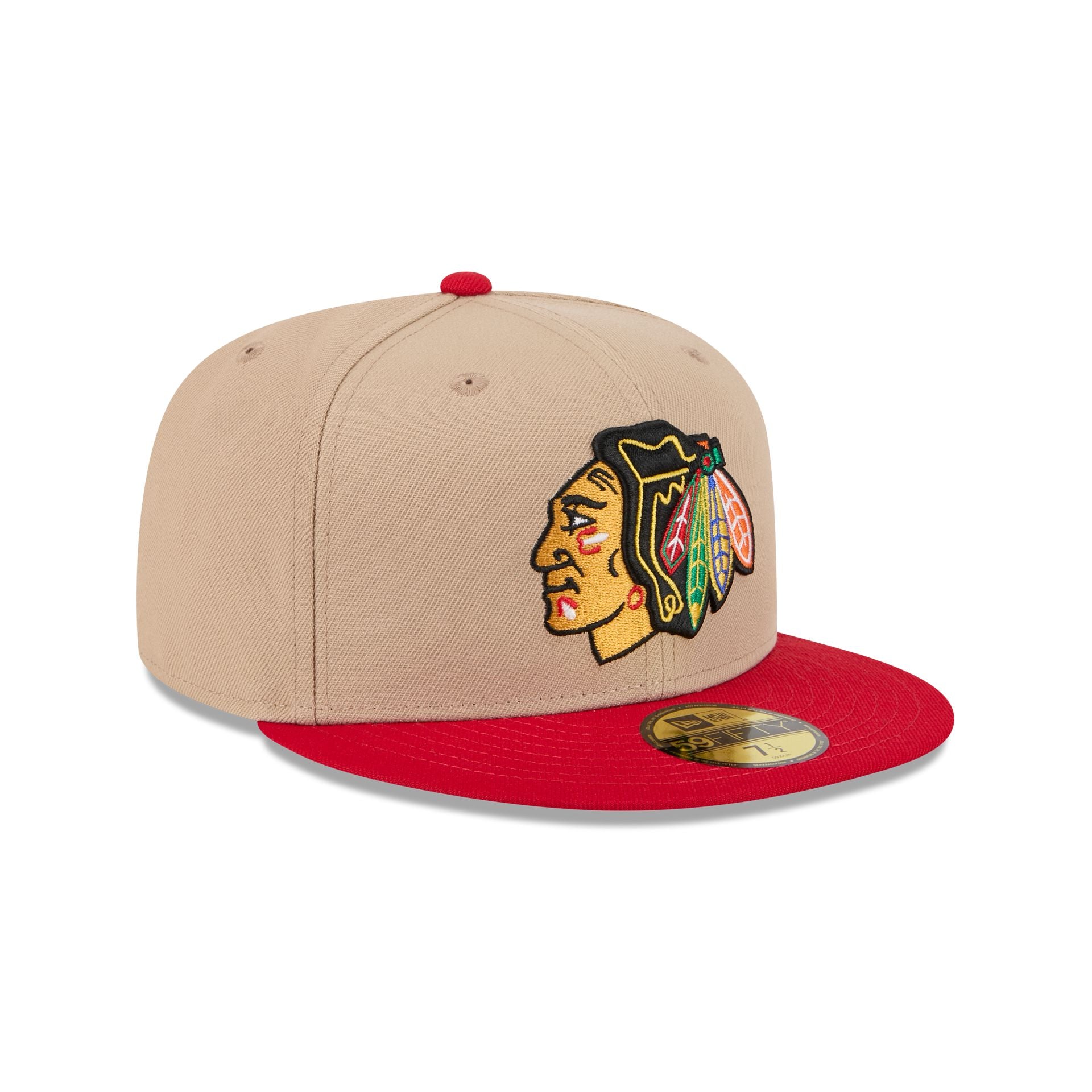 Chicago Blackhawks Camel 59FIFTY Fitted Hat - Image 3