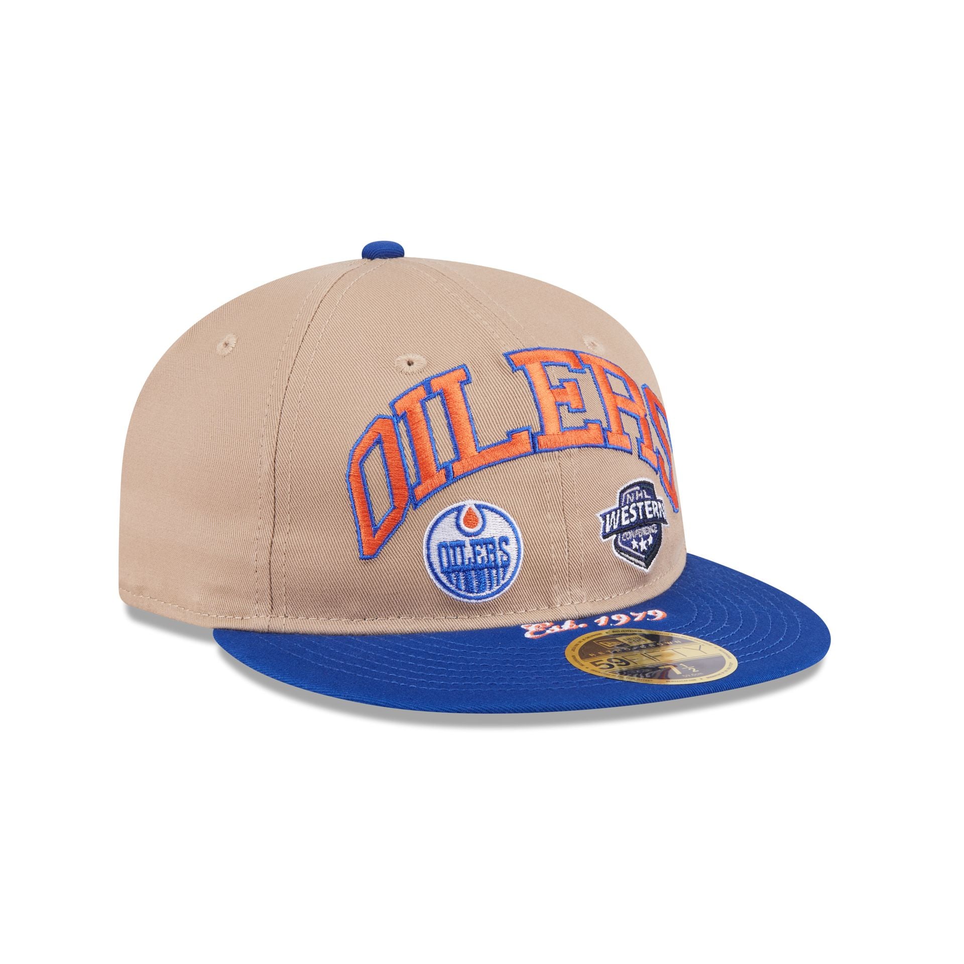 Edmonton Oilers Camel Retro Crown 59FIFTY Fitted Hat - Image 3