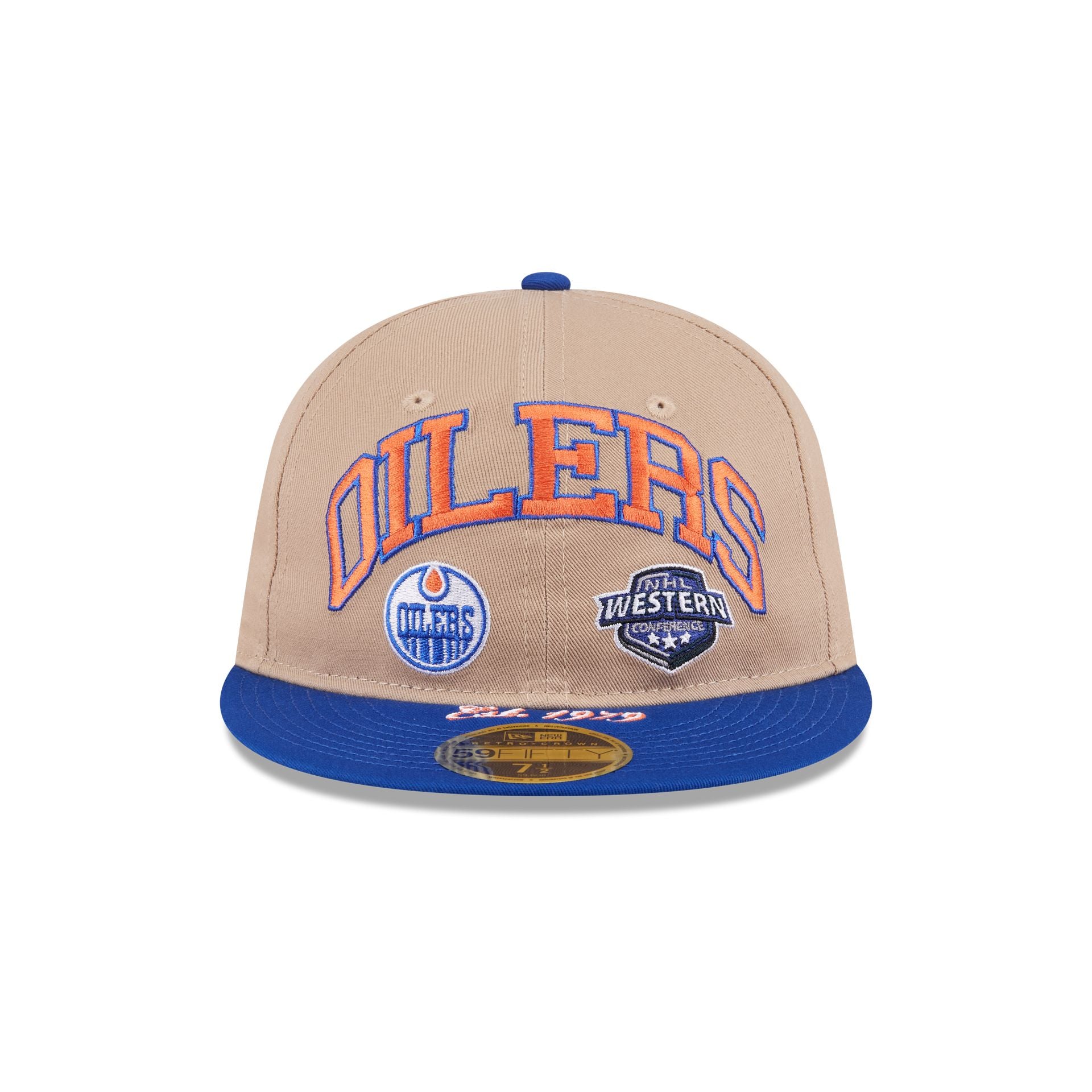 Edmonton Oilers Camel Retro Crown 59FIFTY Fitted Hat - Image 2