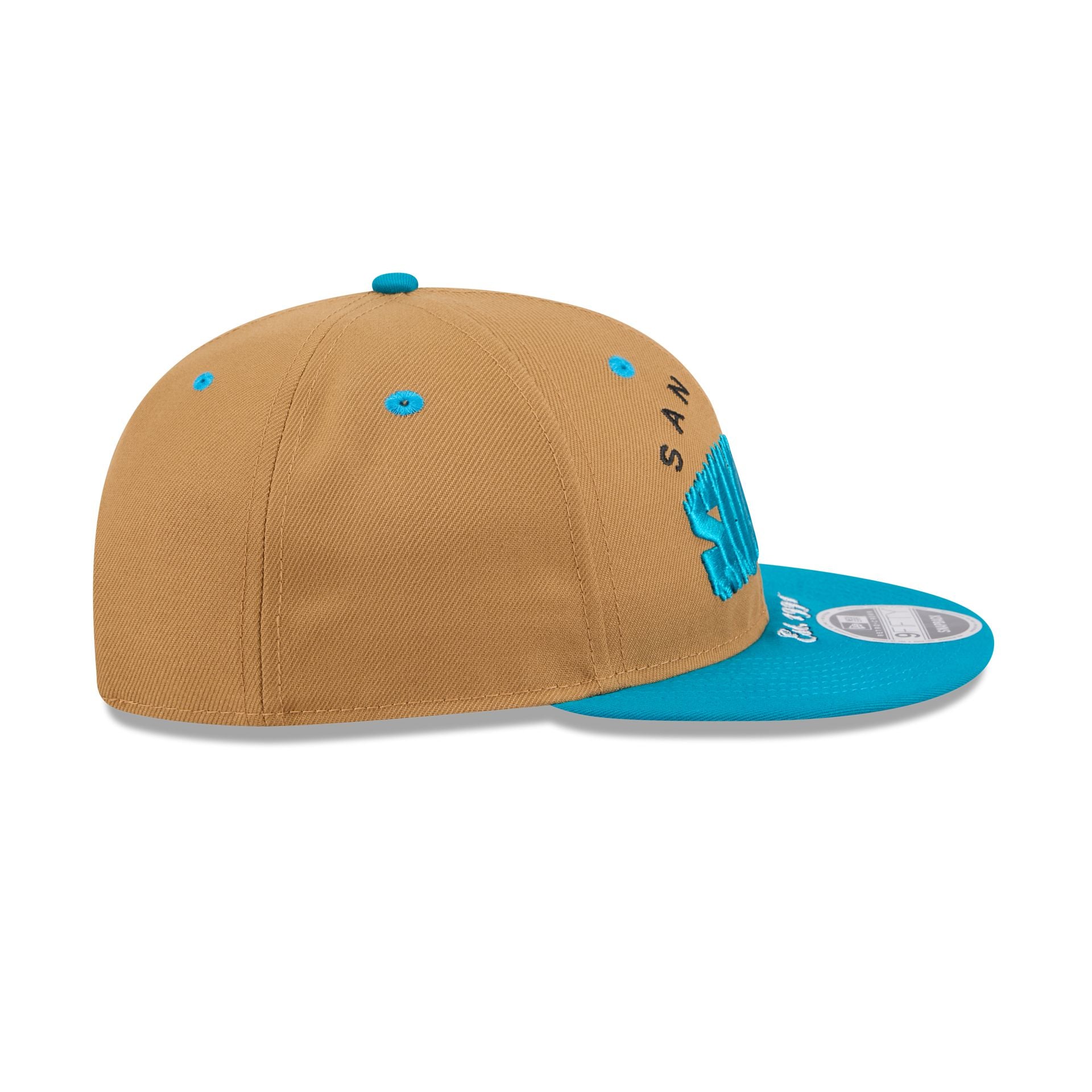 San Jose Sharks Wheat Retro Crown 9FIFTY Snapback Hat - Image 5