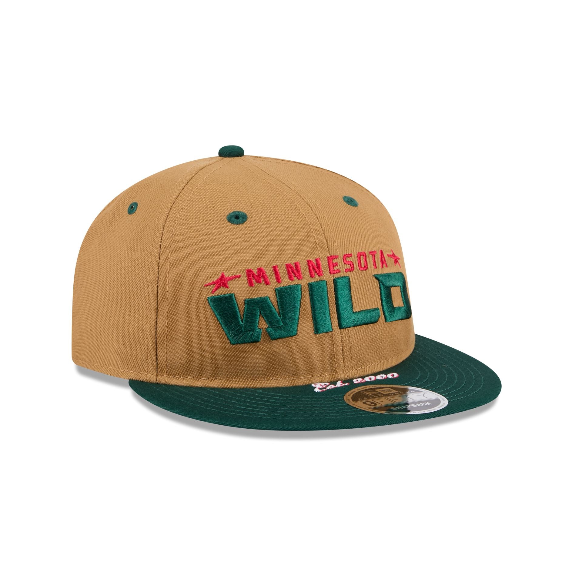 Minnesota Wild Wheat Retro Crown 9FIFTY Snapback Hat - Image 3