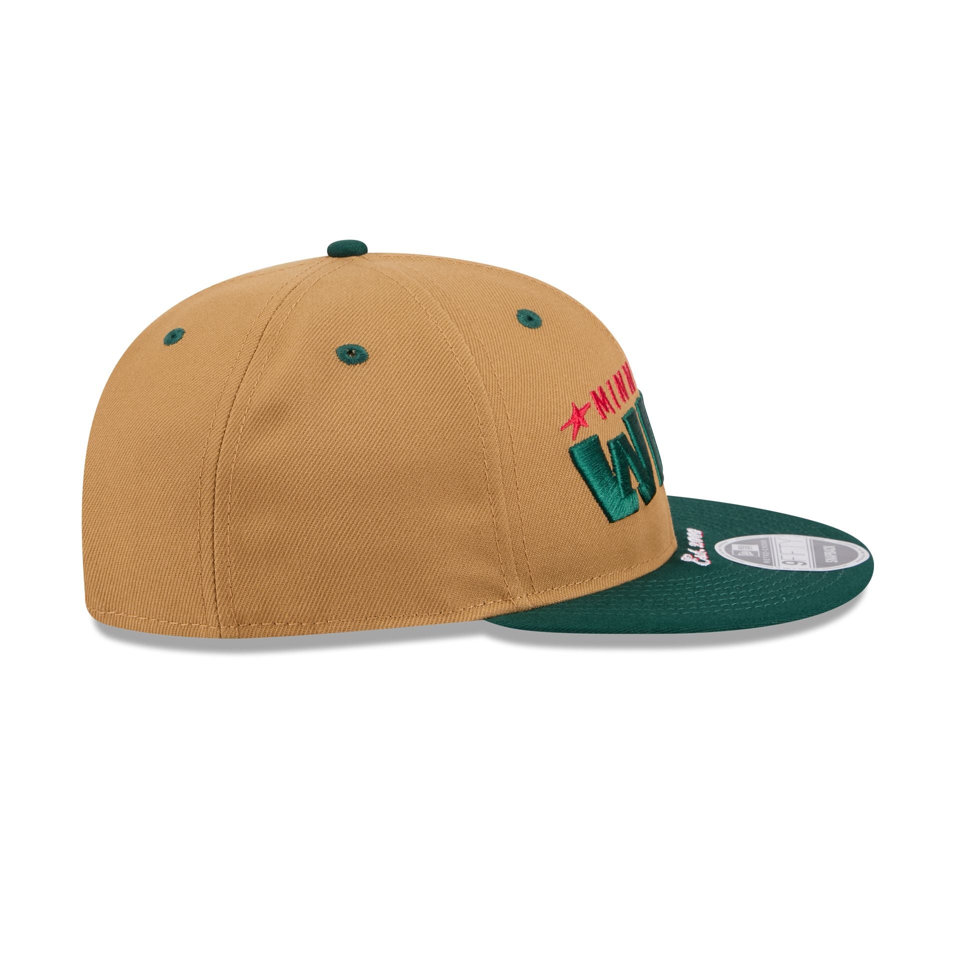 Minnesota Wild Wheat Retro Crown 9FIFTY Snapback Hat - Image 5